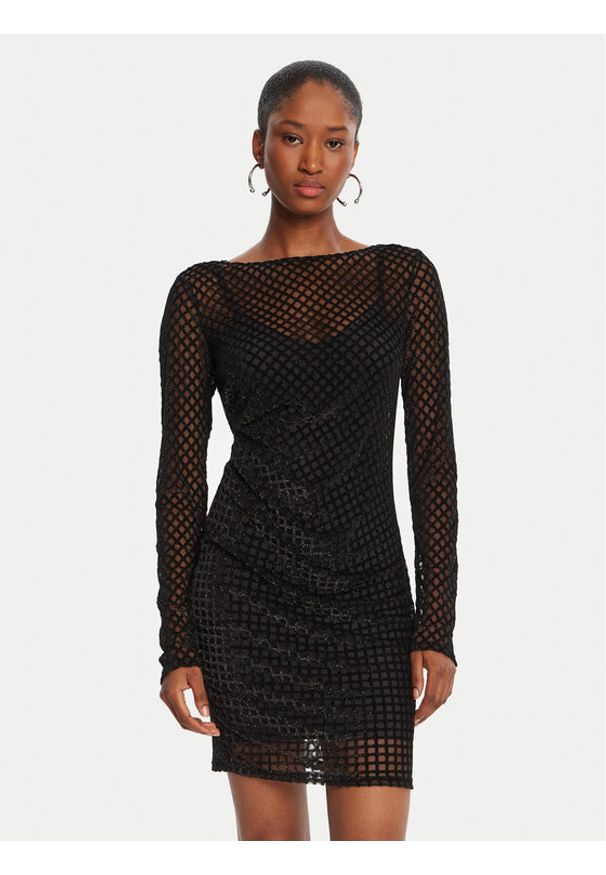 Patrizia Pepe Sukienka koktajlowa 8A1579 A638 Czarny Regular Fit. Kolor: czarny. Materiał: syntetyk. Styl: wizytowy