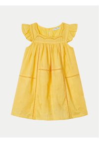 Mayoral Sukienka letnia 3930 Żółty Regular Fit. Kolor: żółty. Materiał: bawełna. Sezon: lato #1