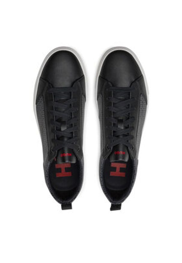 Hugo Sneakersy Morrie 50531398 10267291 01 Czarny. Kolor: czarny. Materiał: skóra
