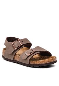 Birkenstock Sandały New York Kids Bf 87783 Brązowy. Kolor: brązowy. Materiał: skóra #6