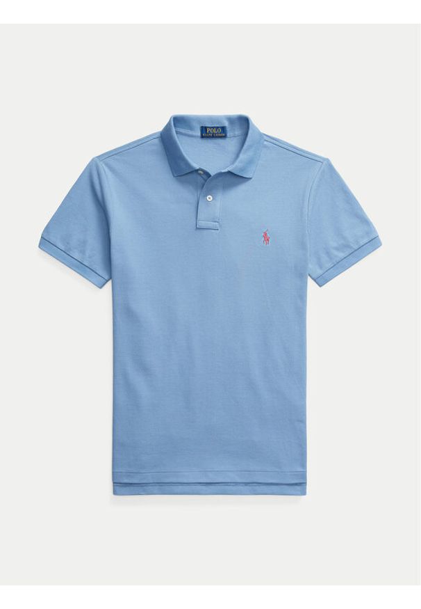 Polo Ralph Lauren Polo 710536856444 Błękitny Slim Fit. Typ kołnierza: polo. Kolor: niebieski. Materiał: bawełna