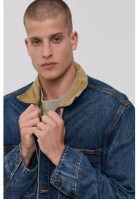 Levi's® - Levi's Kurtka jeansowa męska kolor granatowy przejściowa oversize. Okazja: na spotkanie biznesowe. Kolor: niebieski. Materiał: jeans. Styl: biznesowy #3