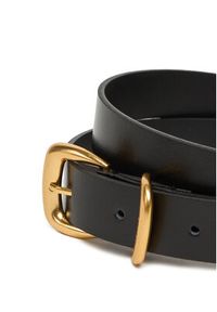 Calvin Klein Pasek Damski Sarah 2 Piece Logo Buckle Belt LV04K7012G Czarny. Kolor: czarny. Materiał: skóra