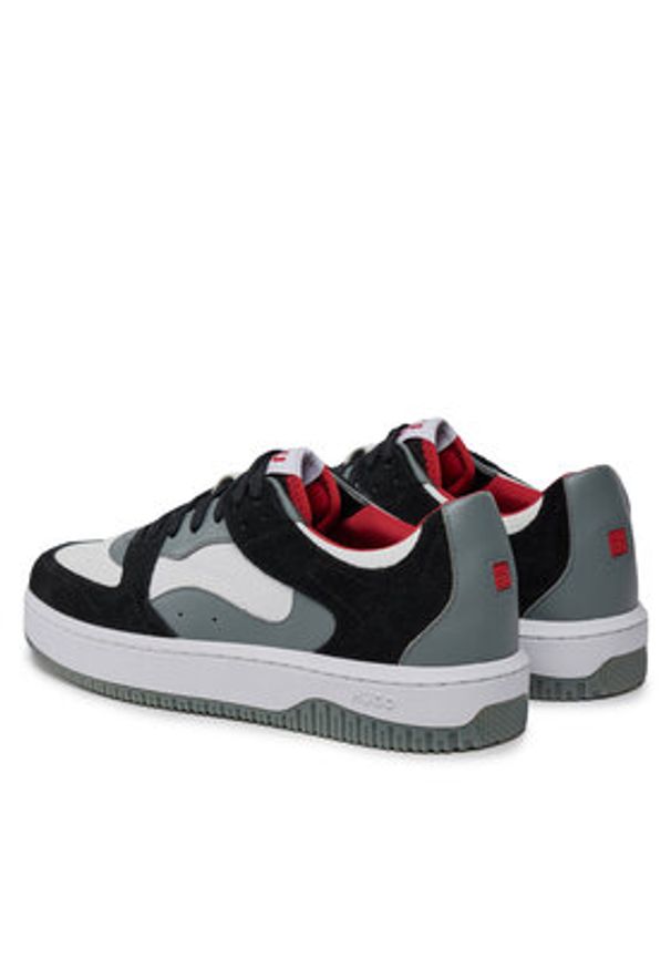 Hugo Sneakersy Kilian Tenn 50510207 Biały. Kolor: czarny, biały. Materiał: materiał