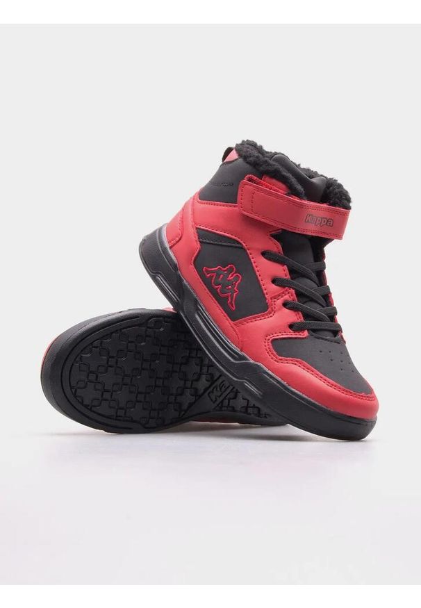 Kappa - Buty sportowe dziecięce KAPPA LINEUP FUR K sneakersy wysokie. Kolor: czerwony. Sport: turystyka piesza
