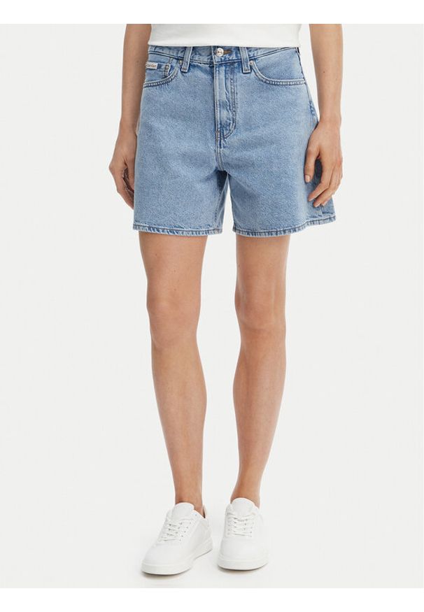 Calvin Klein Jeans Szorty jeansowe LV047F675G Niebieski Regular Fit. Kolor: niebieski. Materiał: bawełna