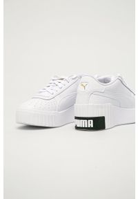 Puma Buty skórzane 373438 kolor biały. Nosek buta: okrągły. Zapięcie: sznurówki. Kolor: biały. Materiał: skóra