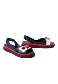 Bombonella - BOMBONELLA 745.07 T11 T SYH granatowy, sandały damskie. Kolor: niebieski. Materiał: skóra, guma. Obcas: na obcasie. Wysokość obcasa: niski #1