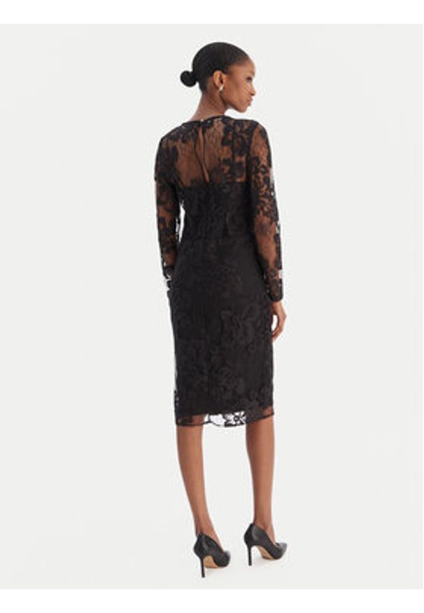 Rinascimento Sukienka koktajlowa CFC0126401003 Czarny Slim Fit. Kolor: czarny. Materiał: syntetyk. Styl: wizytowy