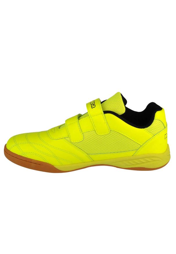 Buty piłkarskie dla dzieci Kappa Kickoff OC T. Zapięcie: rzepy. Kolor: wielokolorowy, żółty. Materiał: materiał, syntetyk. Szerokość cholewki: normalna. Sport: piłka nożna