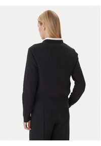 TOMMY HILFIGER - Tommy Hilfiger Sweter Fine WW0WW44993 Czarny Regular Fit. Kolor: czarny. Materiał: bawełna #4