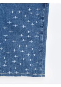 Big-Star - Spódnica damska mini jeansowa niebieska Aida 324. Kolor: niebieski. Materiał: jeans. Wzór: aplikacja
