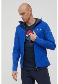 Salewa kurtka outdoorowa Agner. Kolor: niebieski. Materiał: skóra, materiał #4