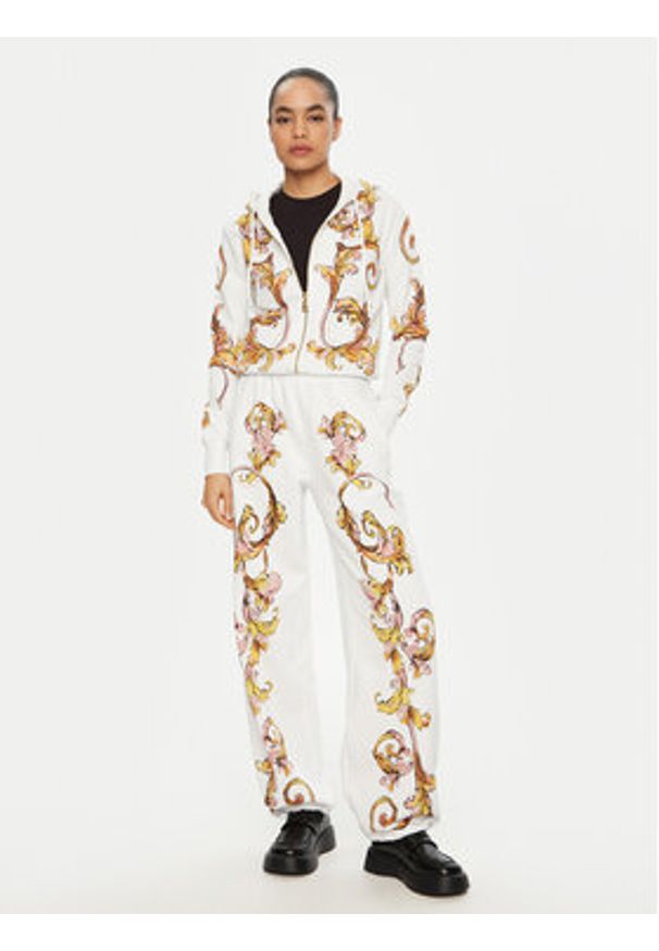 Versace Jeans Couture Spodnie dresowe 78HAA3P0 Biały Relaxed Fit. Kolor: biały. Materiał: bawełna