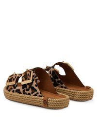 Bohonomad Espadryle Sydney SYD.12-LEO Brązowy. Kolor: brązowy. Materiał: skóra