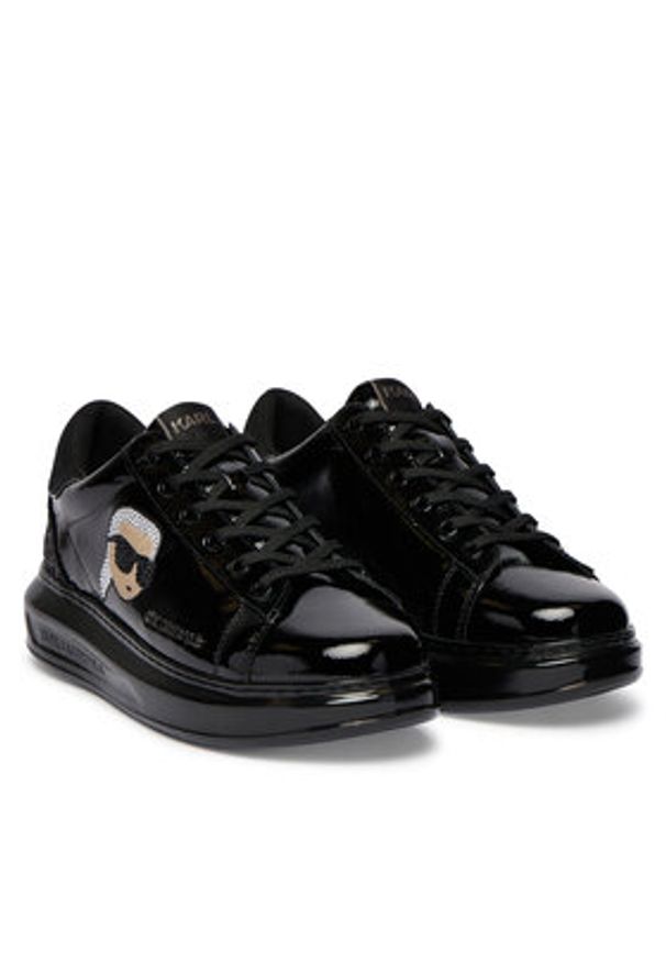 Karl Lagerfeld - KARL LAGERFELD Sneakersy Kapri KL62571E Czarny. Kolor: czarny. Materiał: skóra