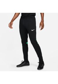 Spodnie sportowe męskie Nike Drifit Academy Pro. Kolor: zielony, czarny, wielokolorowy. Materiał: dresówka