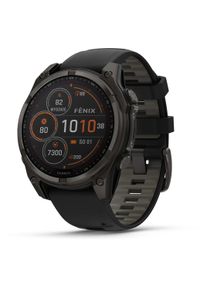 GARMIN - Zegarek sportowy Garmin Fenix 8 Solar Sapphire Czarny (010-02906-11). Kolor: czarny. Styl: sportowy