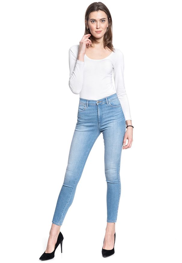 Wrangler - SPODNIE DAMSKIE WRANGLER HIGH RISE SKINNY SOFT CLOUD W27HZI29R 112128152