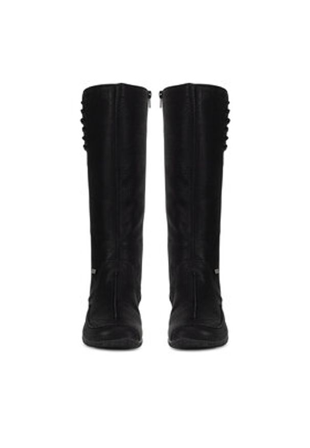 Rieker Kozaki 79953-00 Czarny. Kolor: czarny. Materiał: materiał