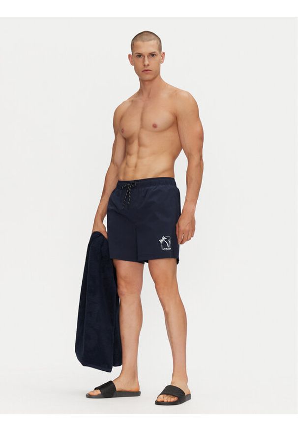 Jack & Jones Szorty kąpielowe Maui 12278729 Granatowy Regular Fit. Kolor: niebieski. Materiał: syntetyk
