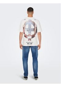 Only & Sons T-Shirt 22025268 Biały Relaxed Fit. Kolor: biały. Materiał: bawełna #4