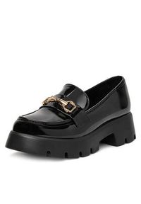 DeeZee Loafersy HXG2052-296 Czarny. Kolor: czarny. Materiał: skóra