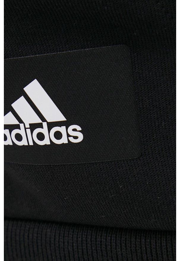 adidas Performance bluza H46526 męska kolor czarny z kapturem z aplikacją. Okazja: na co dzień. Typ kołnierza: kaptur. Kolor: czarny. Materiał: bawełna, materiał. Wzór: aplikacja. Styl: casual