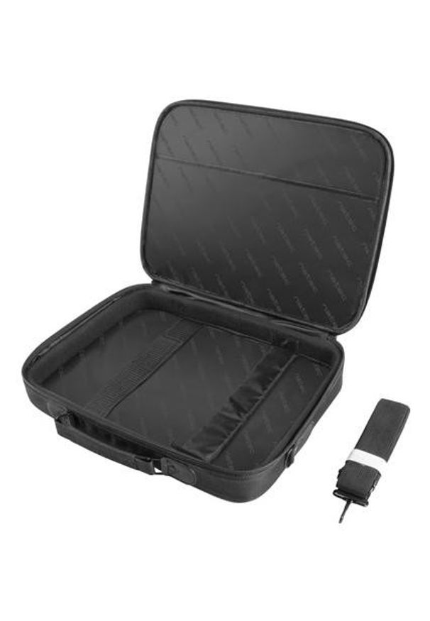 NATEC - Torba Natec Impala 15.6'' czarny. Kolor: czarny. Materiał: materiał. Wzór: paski. Styl: biznesowy, klasyczny, elegancki