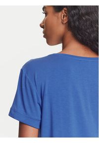Emporio Armani T-Shirt EW000780 AF12192 UA012 Niebieski Regular Fit. Kolor: niebieski. Materiał: wiskoza #4