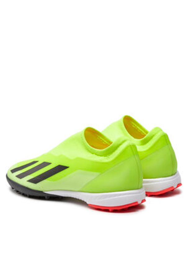 Adidas - adidas Buty do piłki nożnej X Crazyfast League Laceless Turf Boots IF0694 Żółty. Kolor: żółty. Materiał: materiał