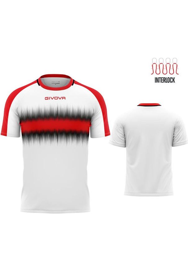 T-shirt Givova Sport XL Czerwono-Czarny Oddychający Unisex. Kolor: czerwony, czarny, wielokolorowy. Materiał: poliester. Sport: fitness, kolarstwo, joga i pilates