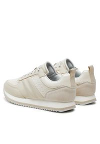 Calvin Klein Sneakersy Runner Lace Up Saff Mono HW0HW02102 Beżowy. Kolor: beżowy. Materiał: skóra #3