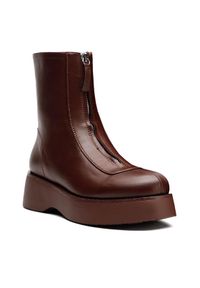 Jenny Fairy Botki HZ030201-01 Bordowy. Kolor: czerwony. Materiał: skóra #1