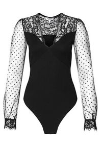 Morgan Bluzka 252-TARSILA Czarny Slim Fit. Kolor: czarny. Materiał: syntetyk, wiskoza #6