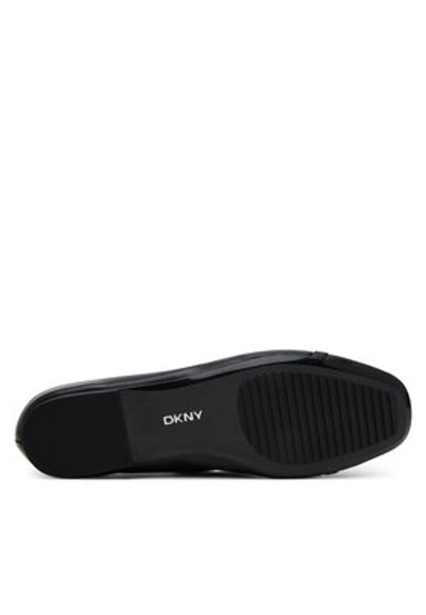 DKNY Baleriny K1594112 Czarny. Kolor: czarny. Materiał: skóra