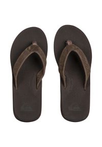 Quiksilver - Japonki Left Coasta Męskie. Okazja: na plażę. Kolor: brązowy. Materiał: nubuk, syntetyk, kauczuk. Styl: sportowy