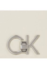 Calvin Klein Torebka Re-Lock Double Gusett Xbody K60K611531 Écru. Materiał: skórzane #7
