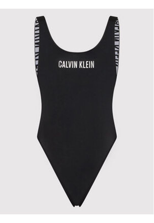 Calvin Klein Swimwear Strój kąpielowy Scoop KW0KW01599 Czarny. Kolor: czarny. Materiał: syntetyk
