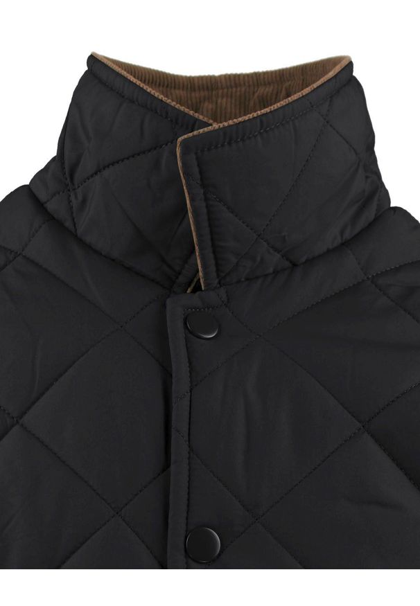 Przejściowa (Delikatnie Ocieplona) Kurtka Pikowana - Brave Soul - Czarna. Kolor: czarny. Materiał: poliester, tkanina. Sezon: zima, jesień, wiosna