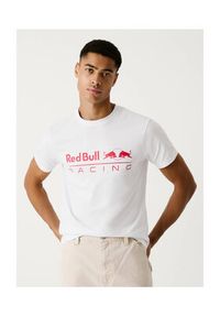 Pepe Jeans T-Shirt Red Bull Racing Logo Print 2025 Biały Regular Fit. Kolor: biały. Materiał: bawełna. Wzór: nadruk #5