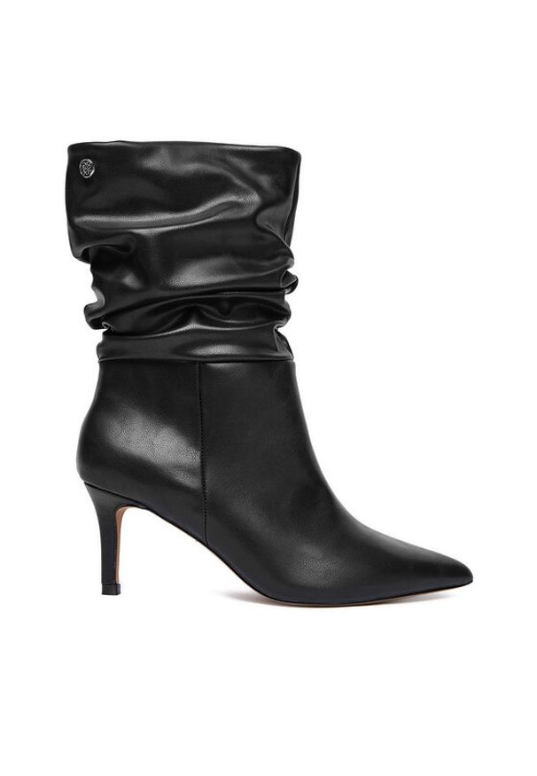 Nine West Botki CEO-SAMIRA-01 Czarny. Kolor: czarny. Materiał: materiał