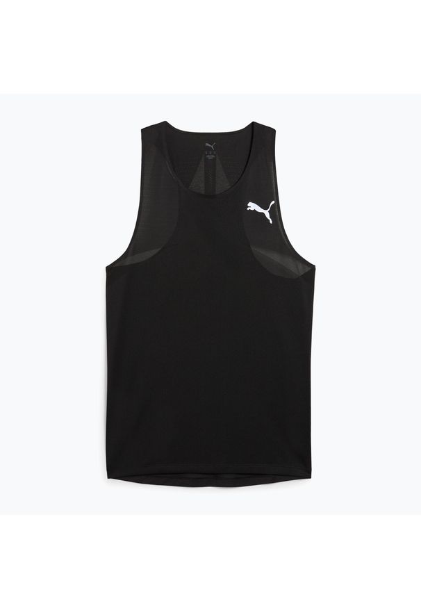 Puma - Koszulka do biegania męska PUMA Raceday Ultraspun Singlet. Kolor: czarny. Sport: bieganie
