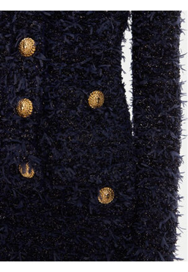 Balmain Kardigan DF0SK249KH74 Granatowy Regular Fit. Kolor: niebieski. Materiał: syntetyk
