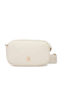 TOMMY HILFIGER - Tommy Hilfiger Torebka Th Logotape Camera Bag AW0AW18741 Biały. Kolor: biały. Materiał: skórzane #3