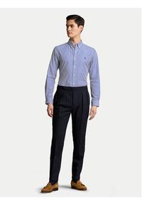 Polo Ralph Lauren Koszula 710928255008 Niebieski Custom Fit. Typ kołnierza: polo. Kolor: niebieski. Materiał: bawełna #3