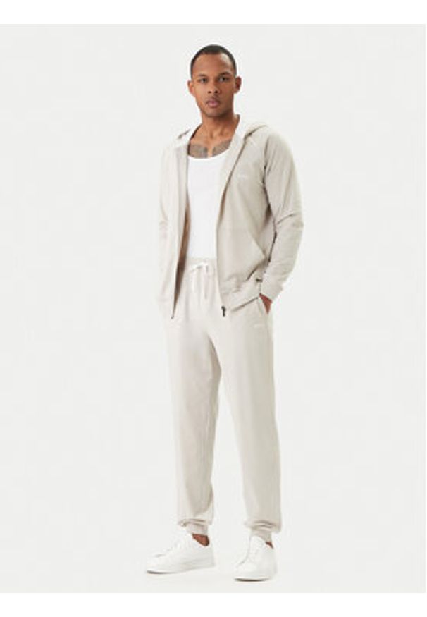 BOSS Spodnie dresowe Mix&Match 50515305 Szary Regular Fit. Kolor: szary. Materiał: bawełna