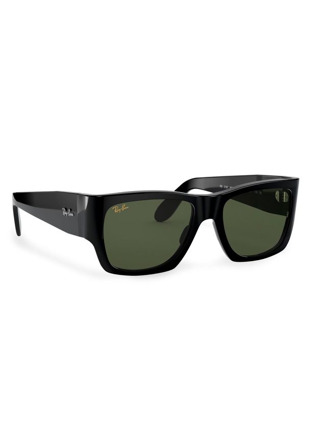 Ray-Ban - Okulary przeciwsłoneczne RAY-BAN - Nomad Legend Gold 0RB2187 901/31 Black/Green. Kolor: czarny, zielony, wielokolorowy
