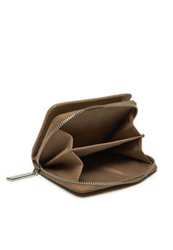 Calvin Klein Portfel Ck Must Medium Zip Around_Mono K60K612825 Brązowy. Kolor: brązowy. Materiał: skóra