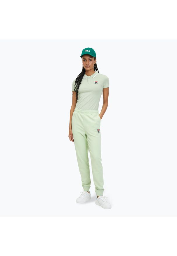 Fila - Spodnie damskie FILA Lubna. Kolor: zielony. Materiał: dresówka